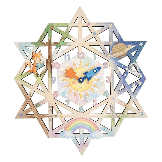 Geometric Star Wall Clock Base