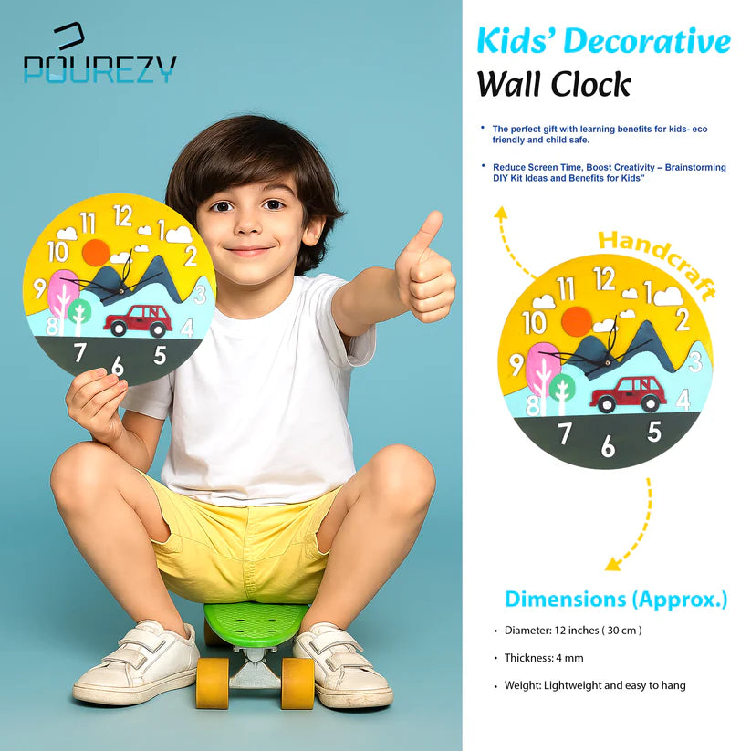 Mountain & Car Wall Clock DIY Kit