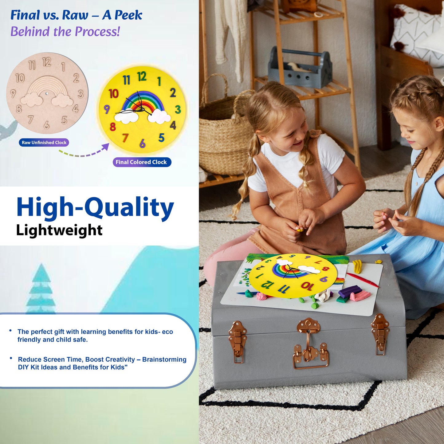 Rainbow Wall Clock DIY Kit