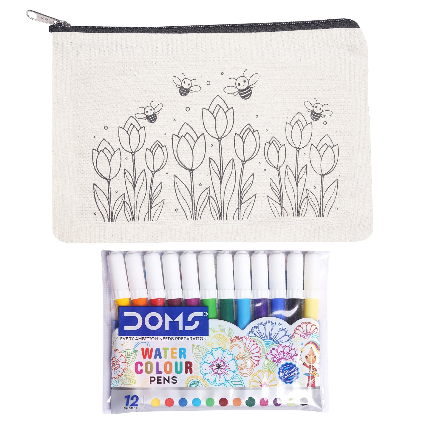 Lotus Garden Canvas Pouch Kit