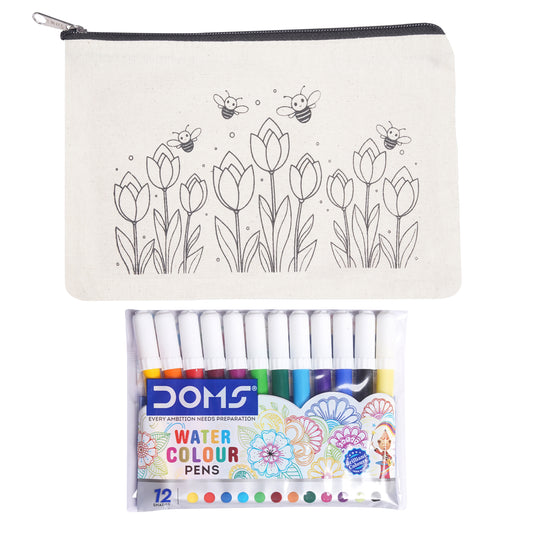 Lotus Garden Canvas Pouch Kit