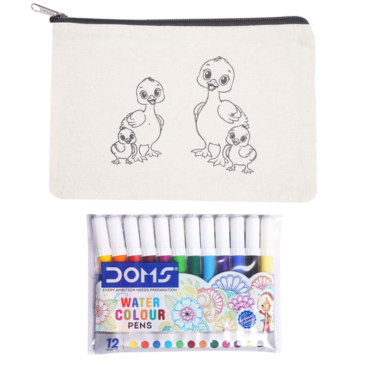 Ducks Family Canvas Pouch Kit
