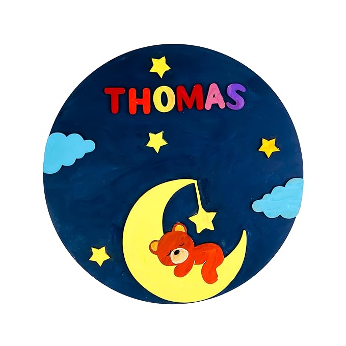 Sleeping Teddy nameplate DIY Kit