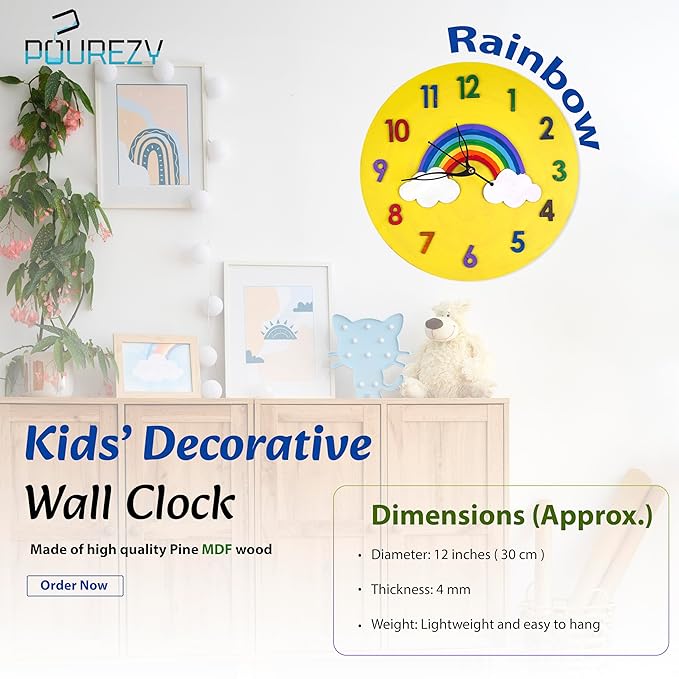 Rainbow Wall Clock DIY Kit