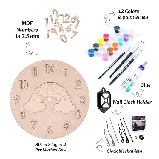 Rainbow Wall Clock DIY Kit