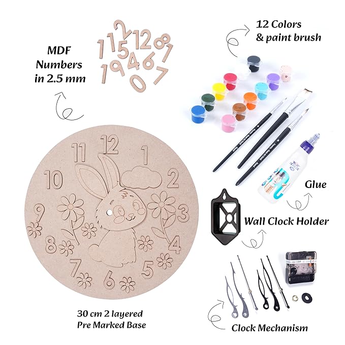 Bunny Wall Clock DIY Kit