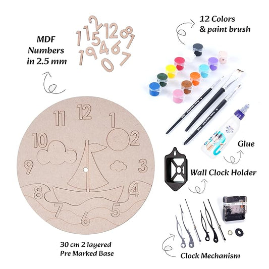 Sea & Boat Wall Clock DIY Kit