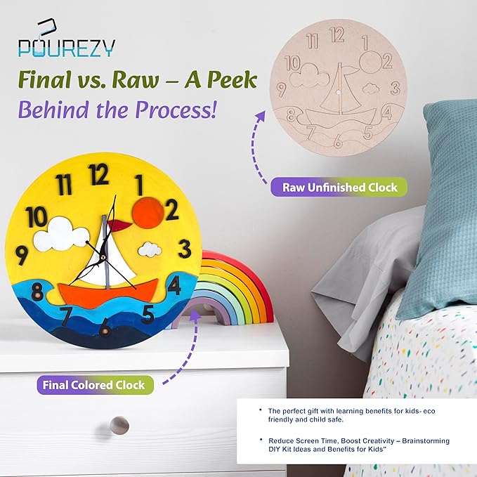 Sea & Boat Wall Clock DIY Kit