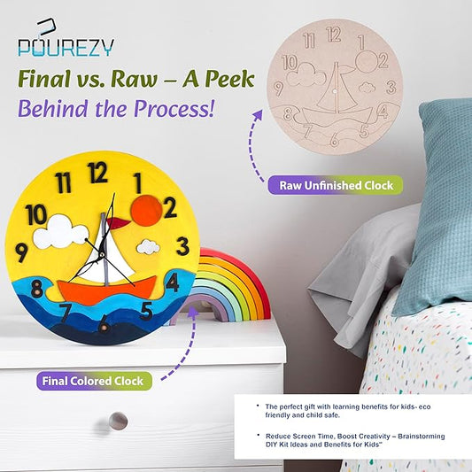 Sea & Boat Wall Clock DIY Kit