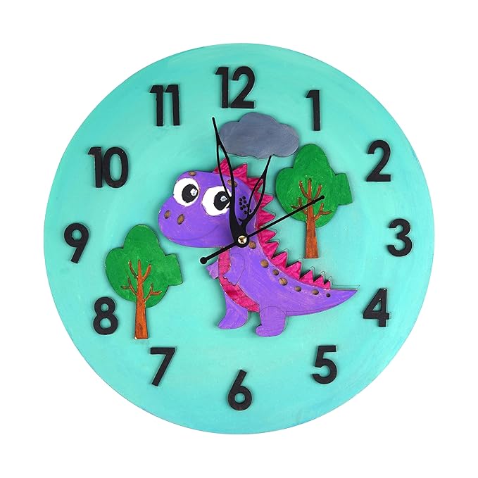 Whimsical Dino Wall Clock DIY Kit