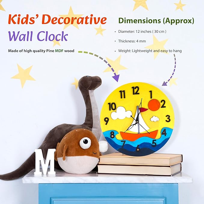Sea & Boat Wall Clock DIY Kit
