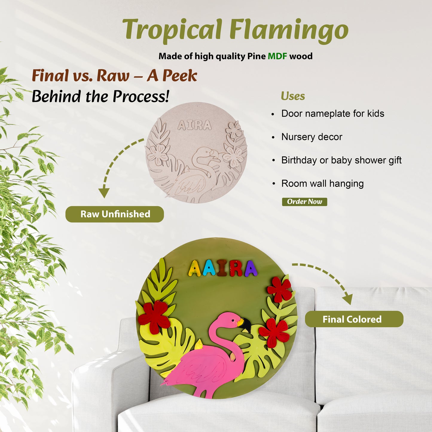 Flamingo nameplate DIY Kit