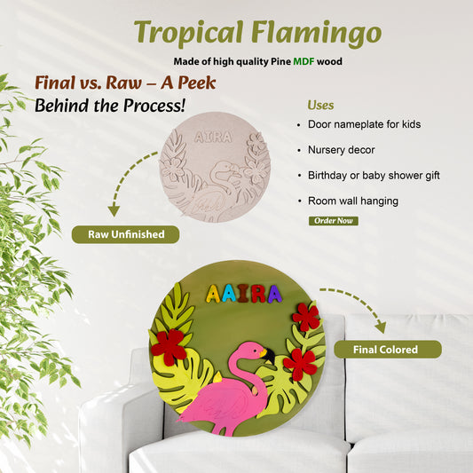 Flamingo nameplate DIY Kit