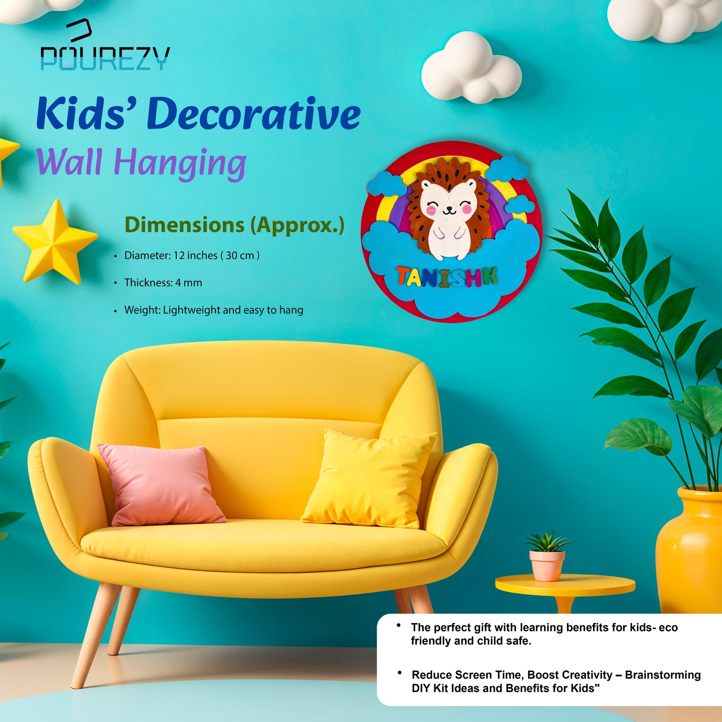 Hedgehog nameplate DIY Kit
