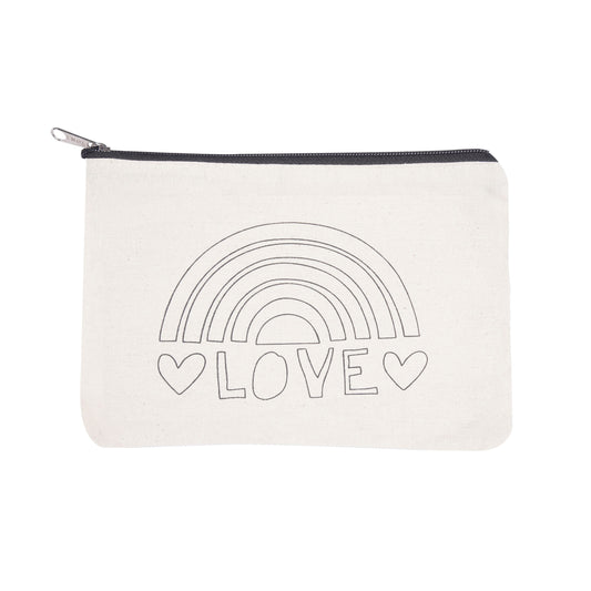 Rainbow Love Canvas Pouch  Kit