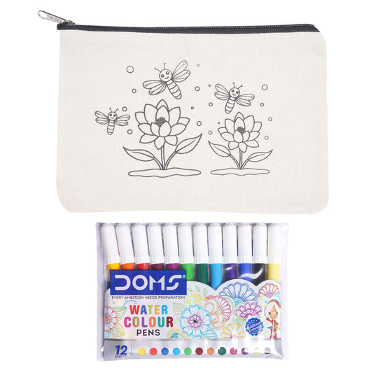 Blooming Flowers Canvas Pouch Kit