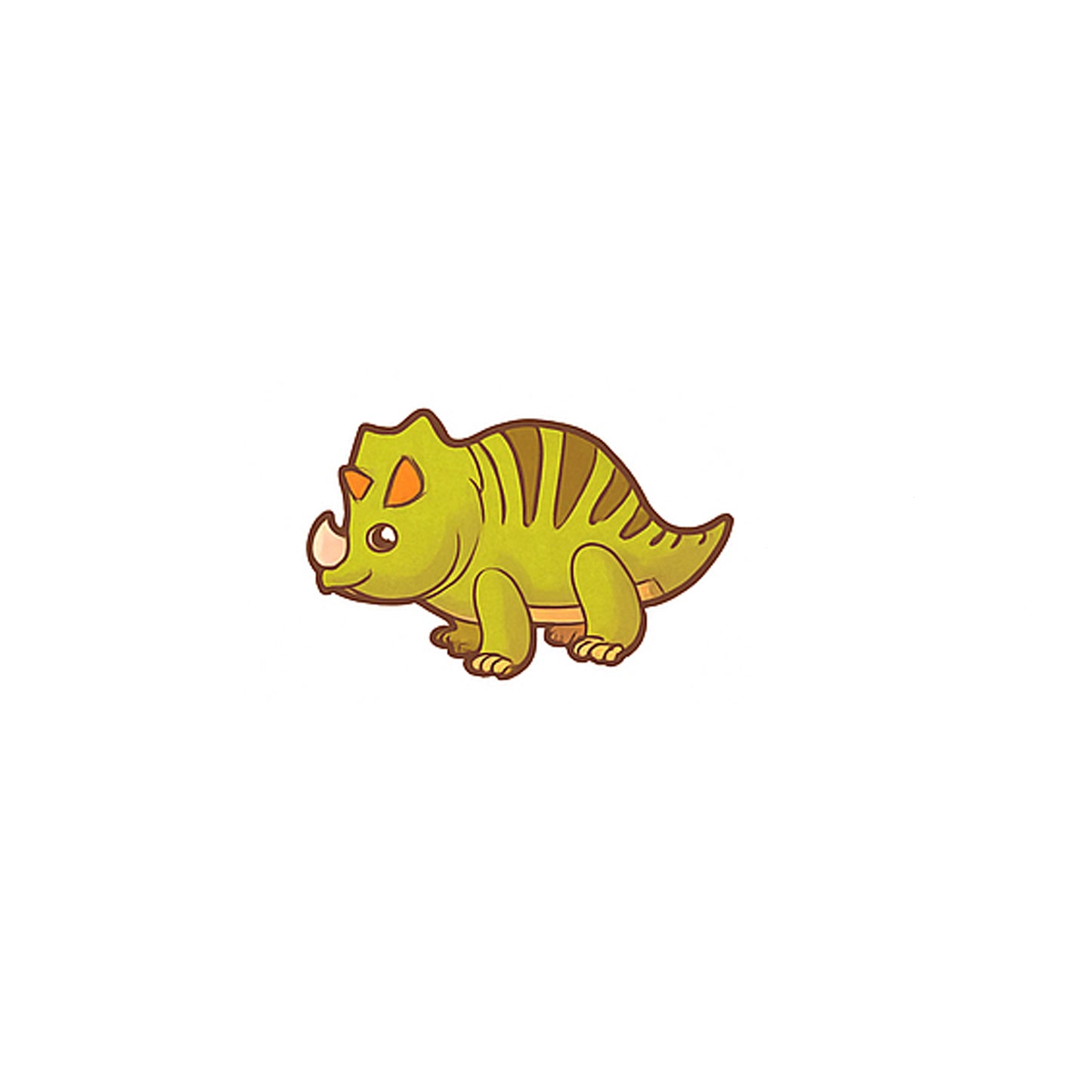 Cartoon dinosaur on a white background