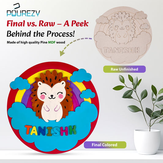 Hedgehog nameplate DIY Kit