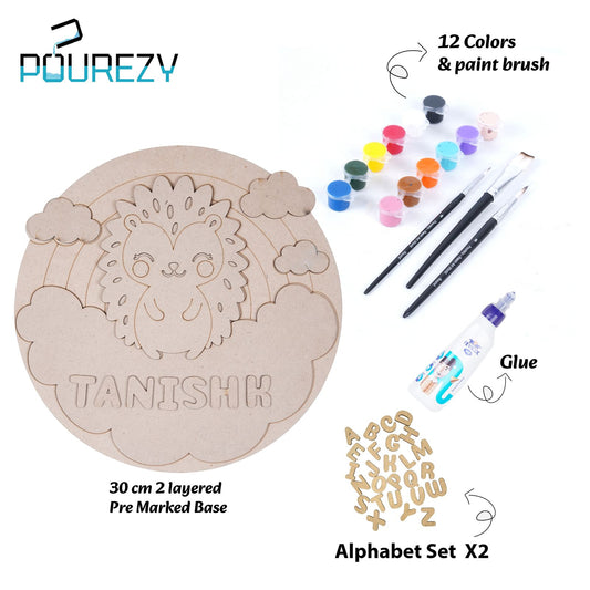 Hedgehog nameplate DIY Kit